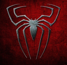 蜘蛛侠金属标志图片