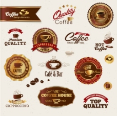 咖啡杯咖啡标签