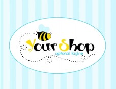 蜂蜜标签矢量黄蜂logo