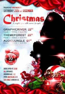 缤纷圣诞节christmas促销海报