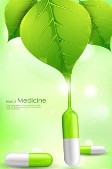 医疗药品海报矢量素材图片