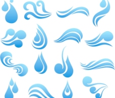水珠素材蓝色水滴图标图片
