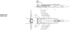 米格25战斗机线稿图片
