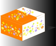 蝶恋花蛋糕盒 展开图 效果图图片