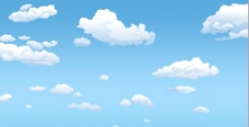 天空卡通蓝天白云实际像素下非高清图片