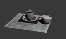 摆盘茶杯模型图片