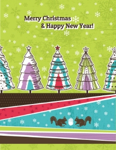 圣诞树主题卡片