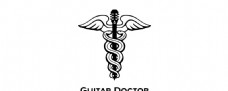 卡通文字吉他logo