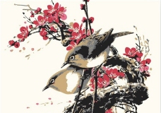 传统花鸟国画矢量图图片