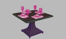 摆盘桌子模型图片