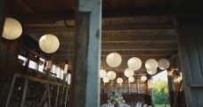 建筑木屋灯笼视频素材