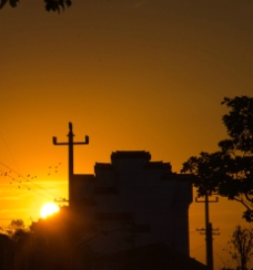古镇西塘夕阳图片