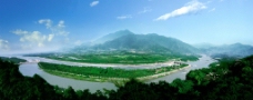 都江堰全景图图片