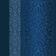 典雅花纹典雅蓝色花纹矢量素材