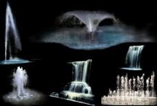 喷泉景观景观效果图后期素材喷泉PSD分层源文件