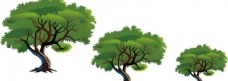 绿树矢量大树图片