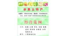 榴莲广告水果土特产名片图片